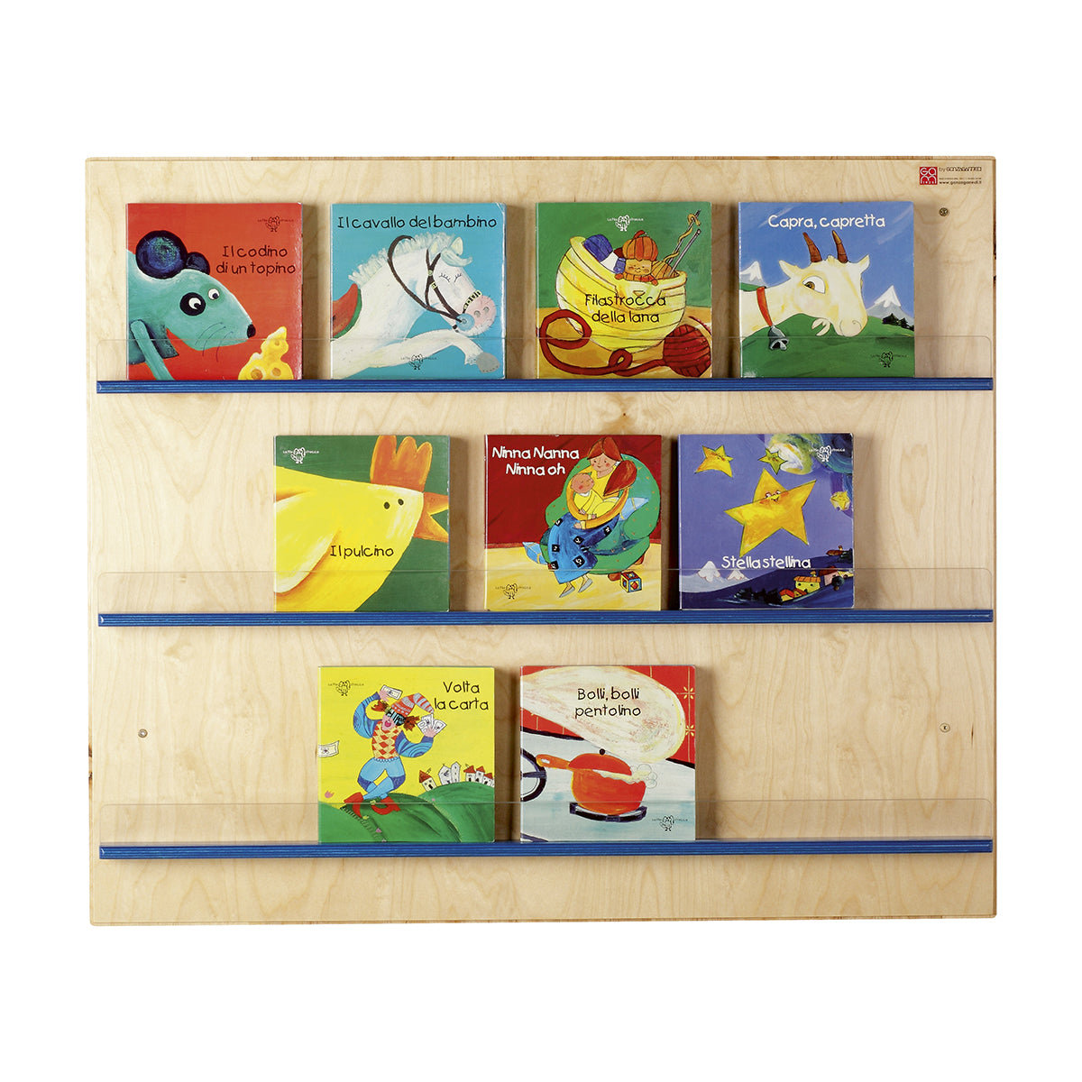 Bibliothèque murale 3 niveaux 100x84h cm