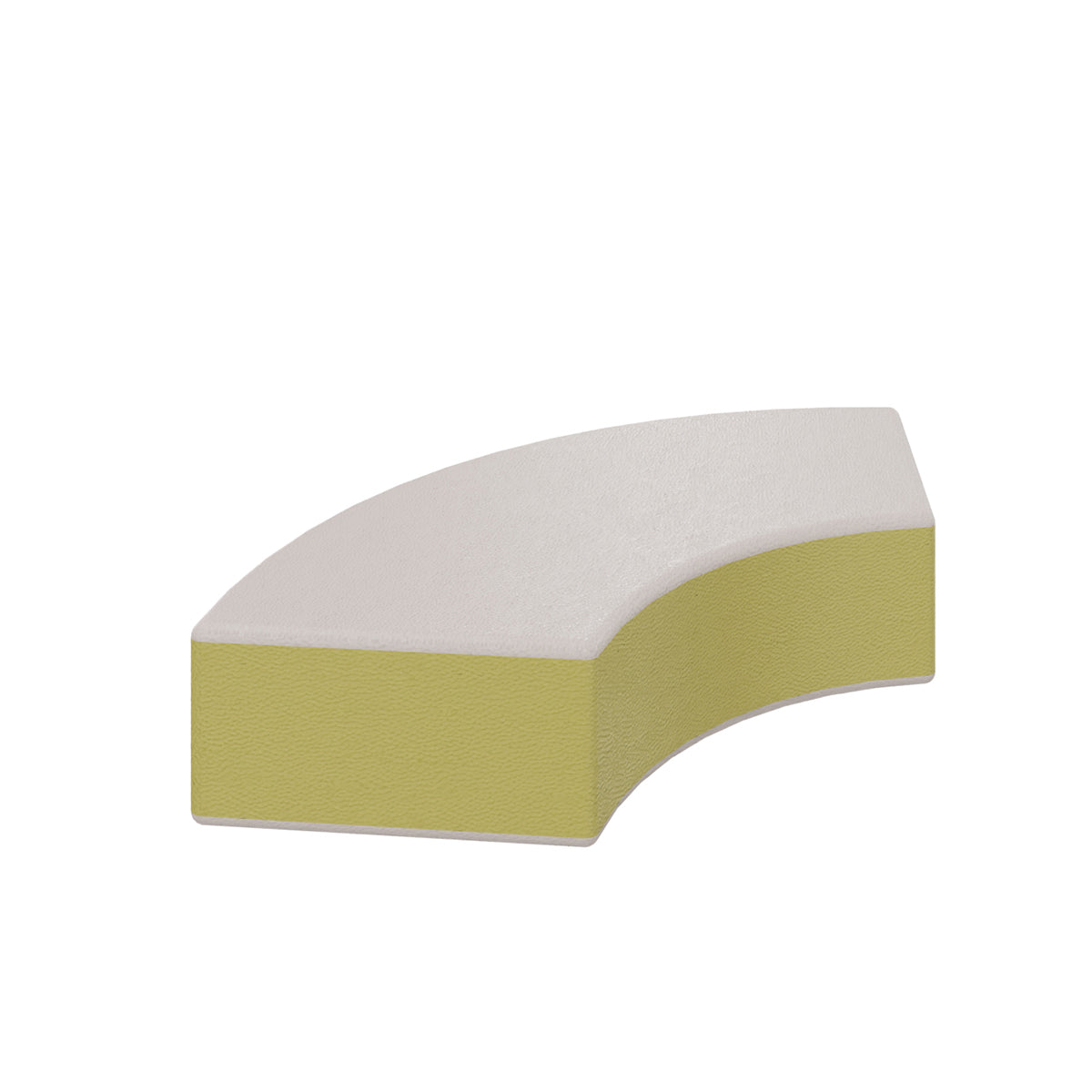Banc courbe 45° rembourré 76,5x35x31h cm
