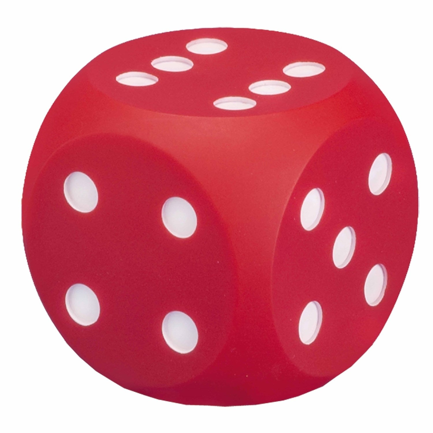 Roter Riesenwürfel mit Punkten