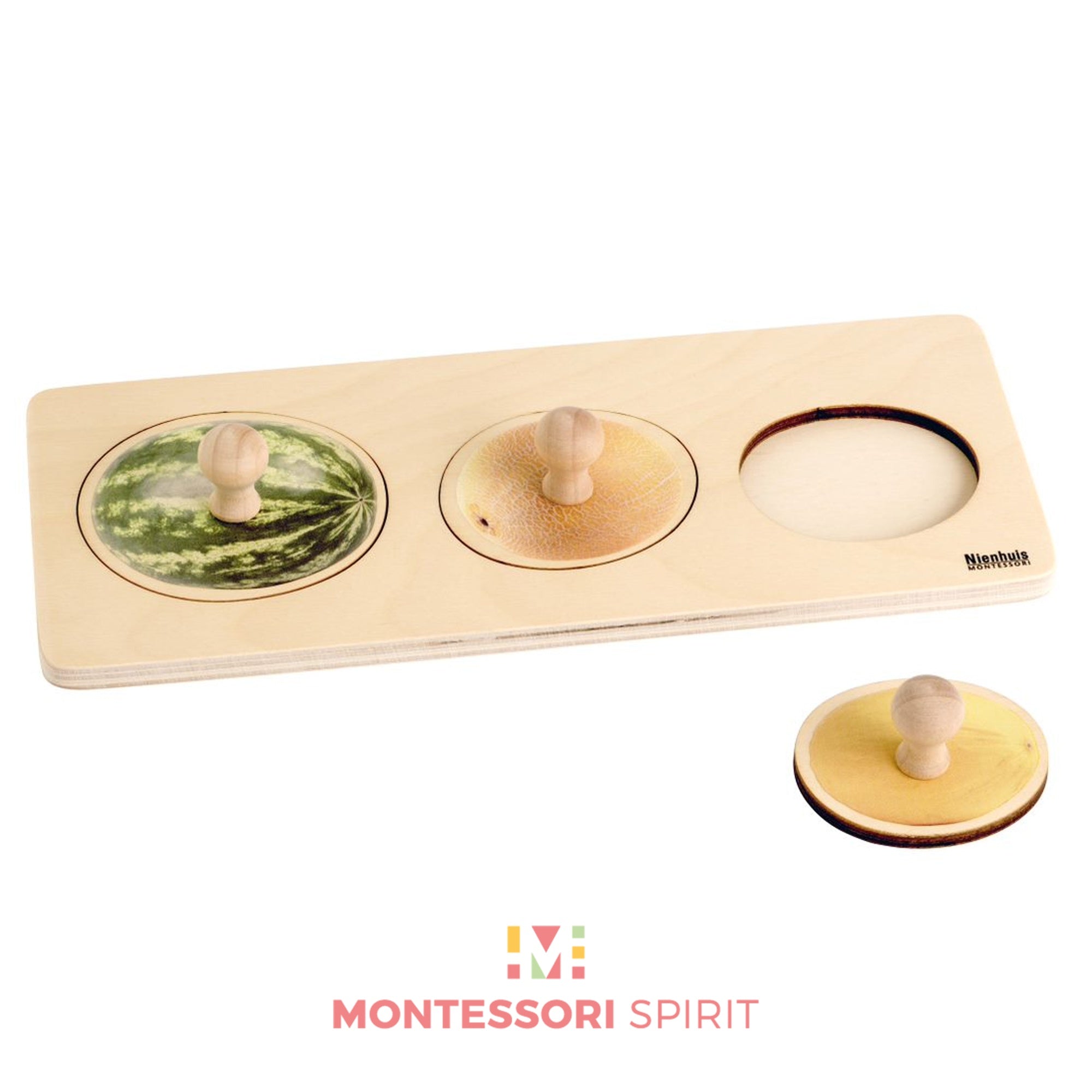 Puzzle für Kleinkinder: 3 Melonen