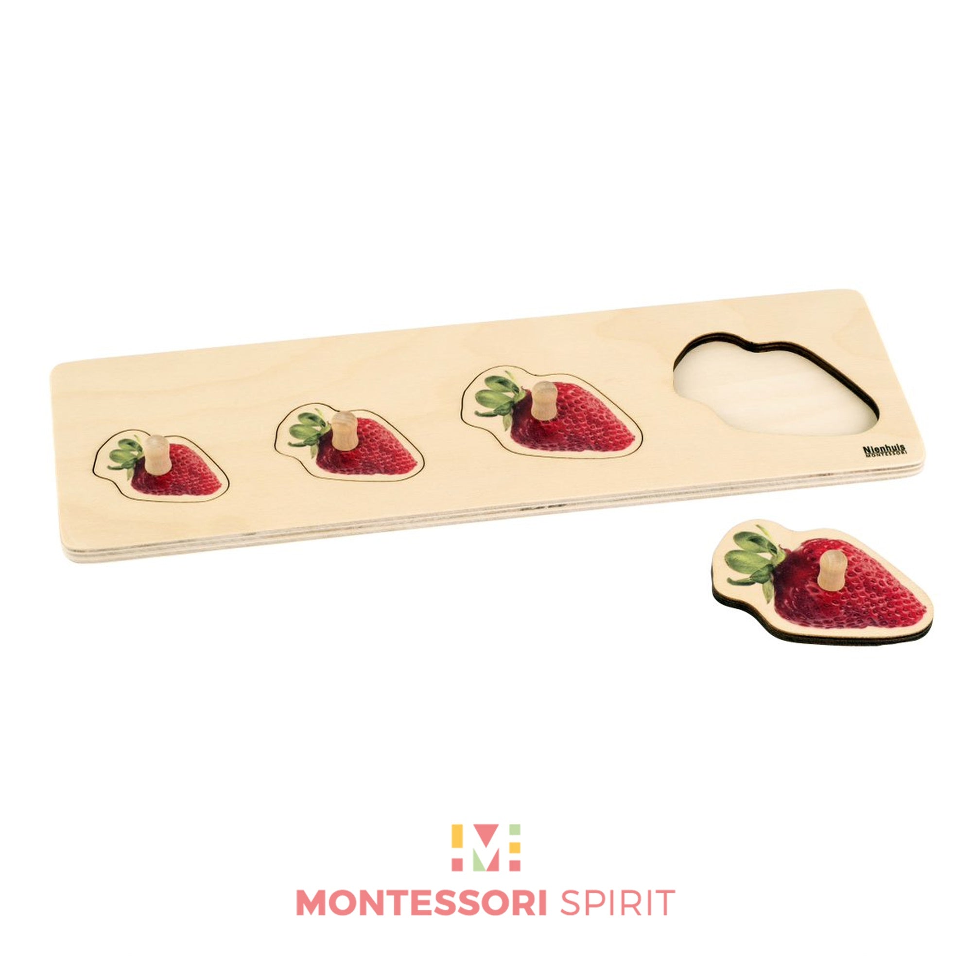 Puzzle für alle Kleinen: 4 Erdbeeren