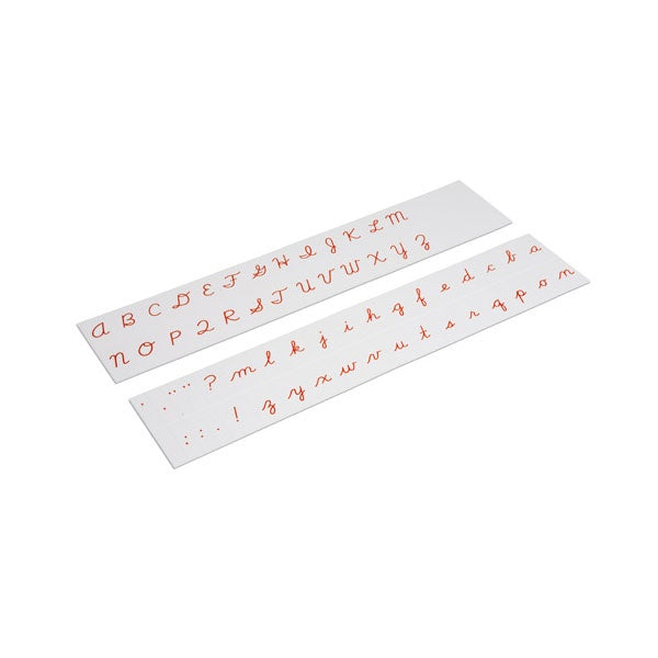 Printed alphabet: cursive USA - red
