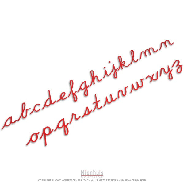 Medium mobile alphabet: cursive USA - red