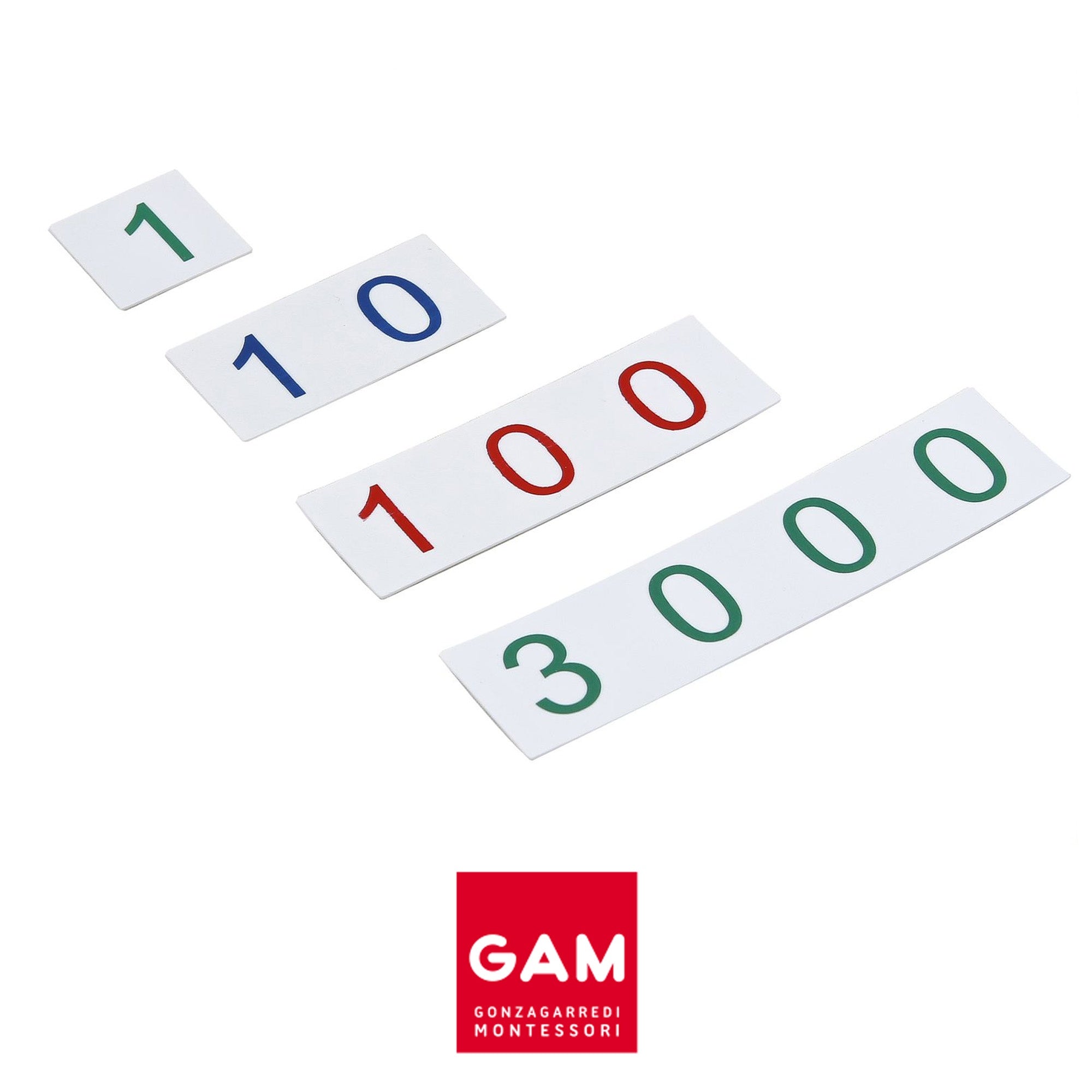 Small plastic symbol cards: 1-3000