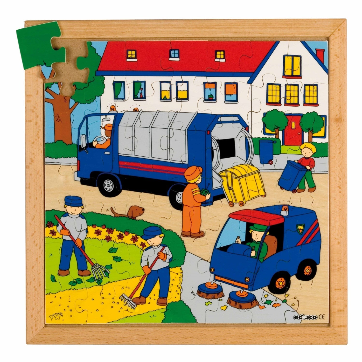 Street action puzzle - garbage collectors