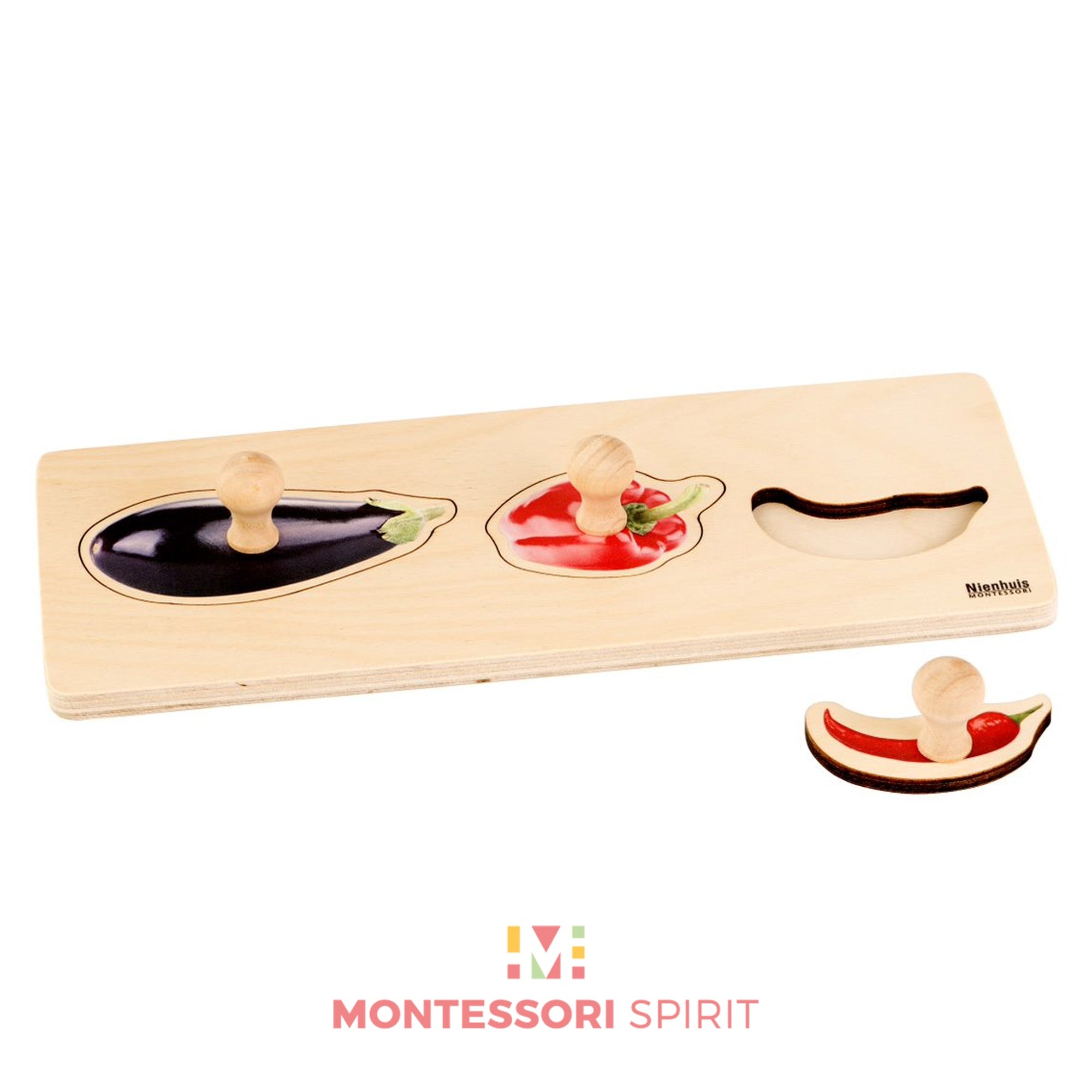 Puzzle for toddlers: 3 vegetables