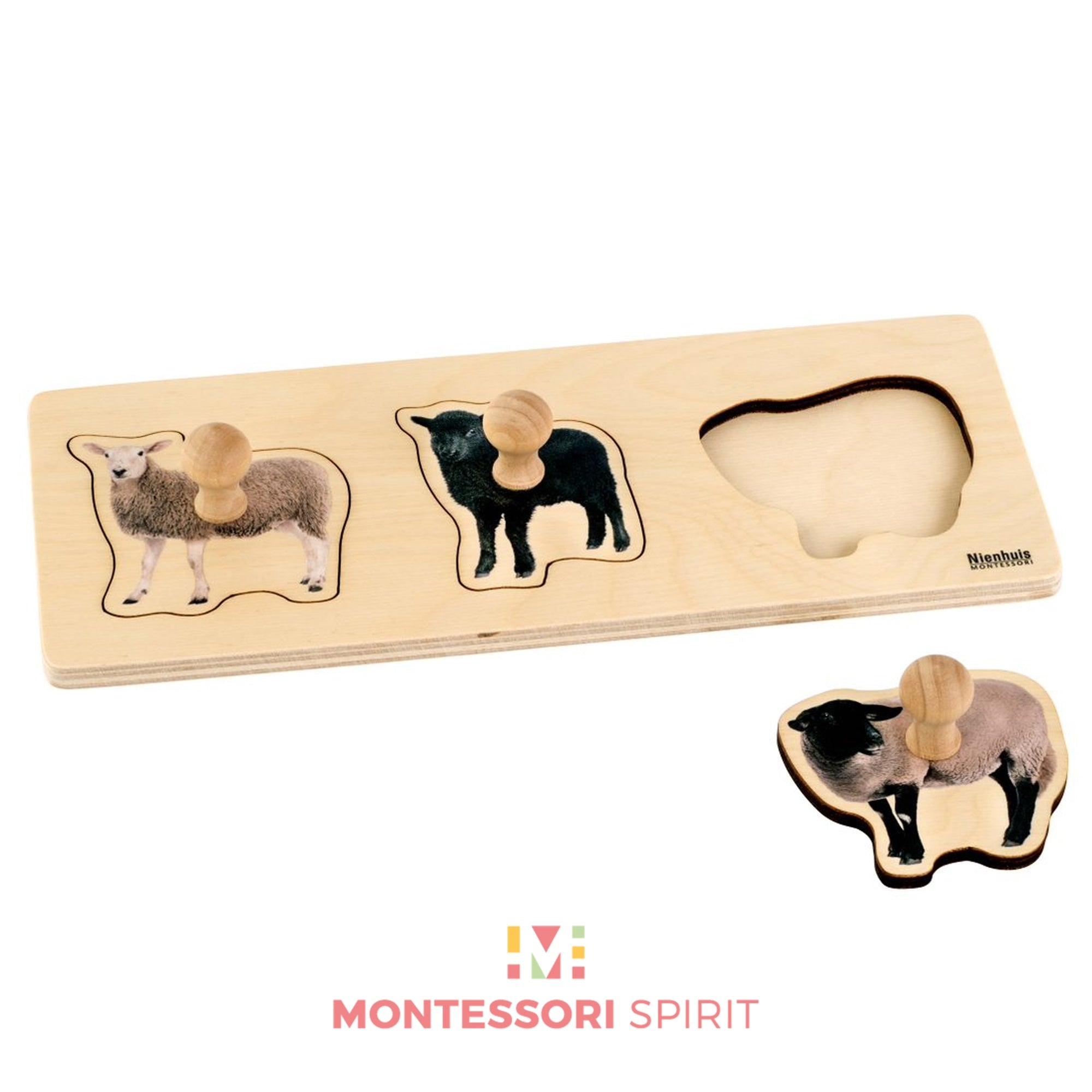 Puzzle for toddlers: 3 sheep