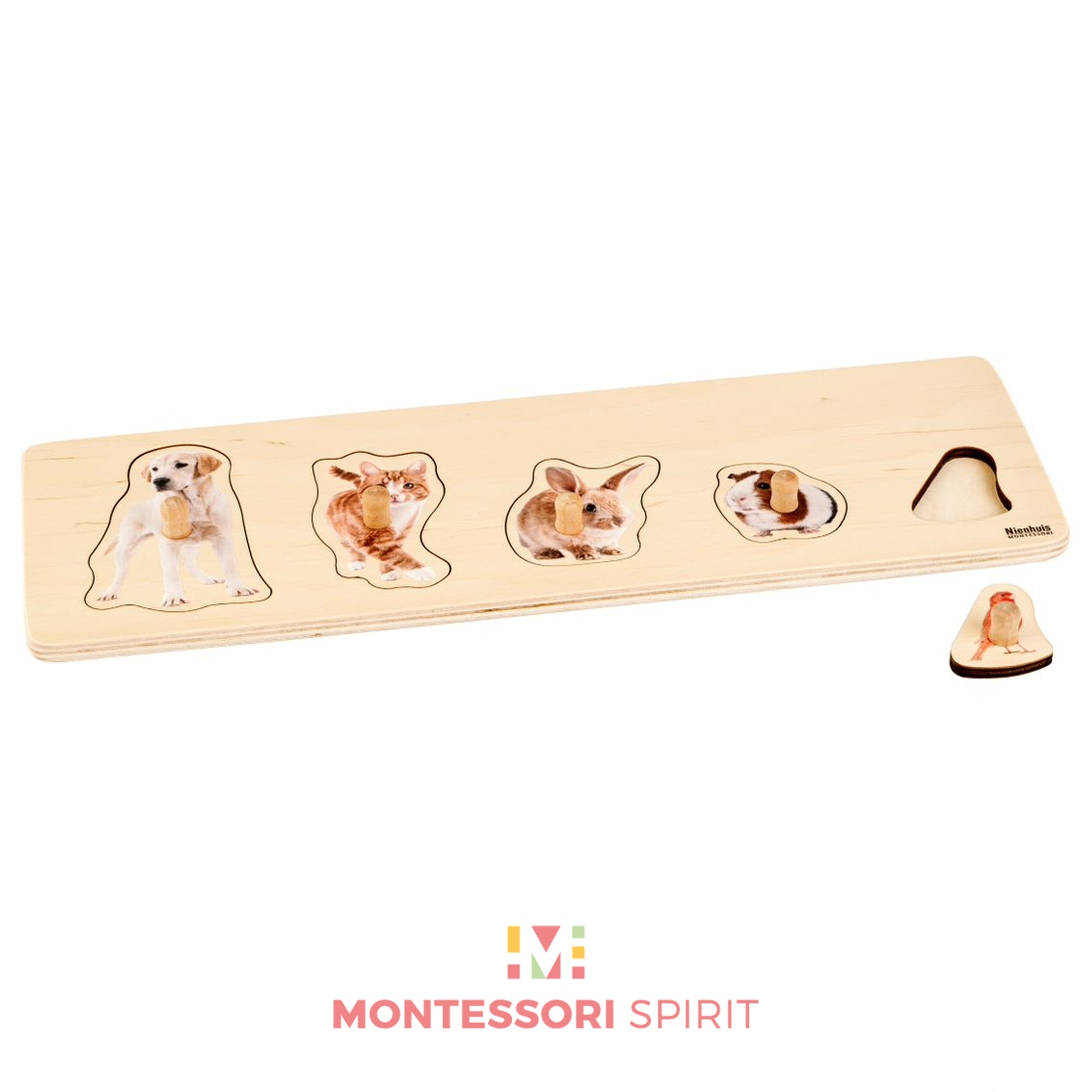 Puzzle for toddlers: 5 pets