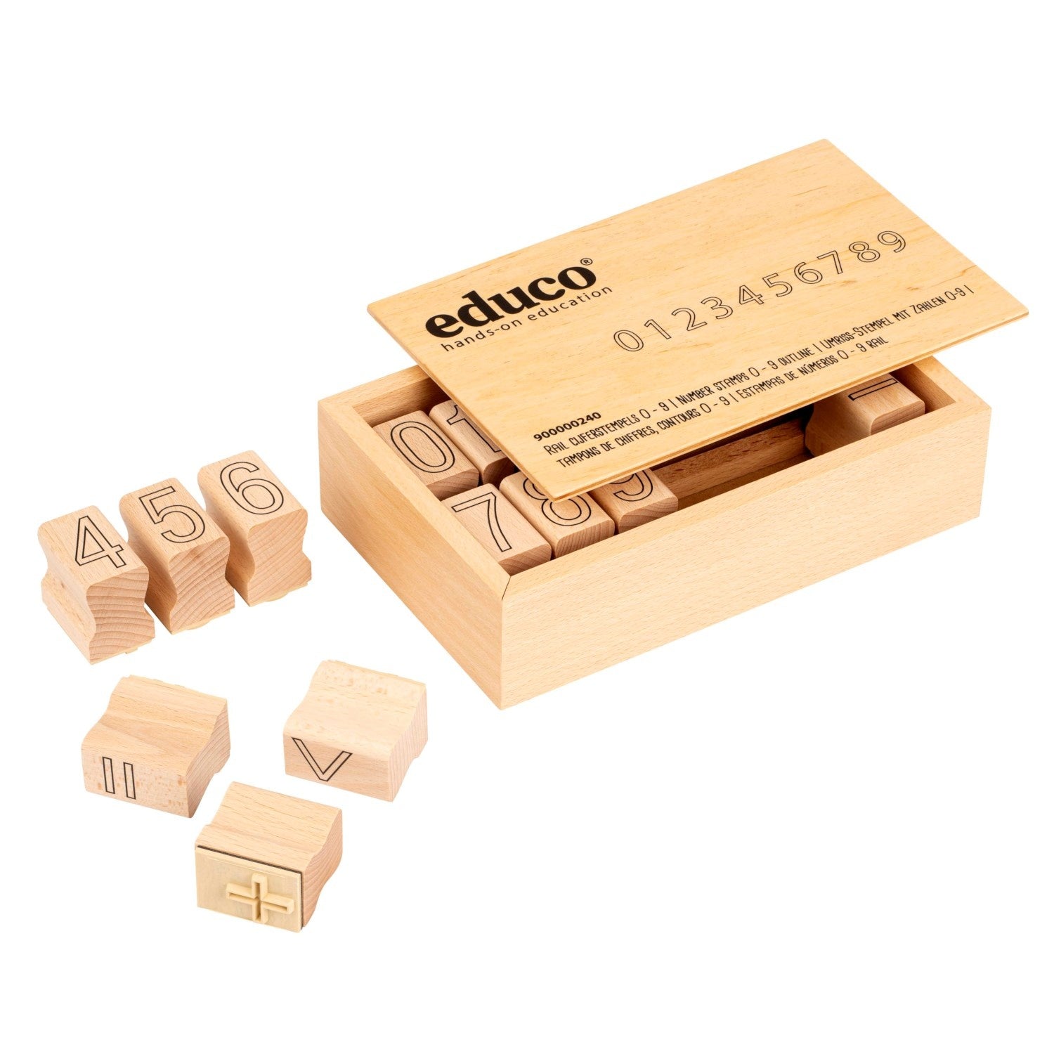 Digital contour stamps - 0 to 9