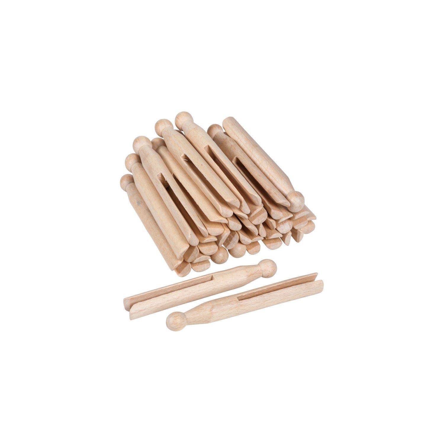 25 pinzas de madera