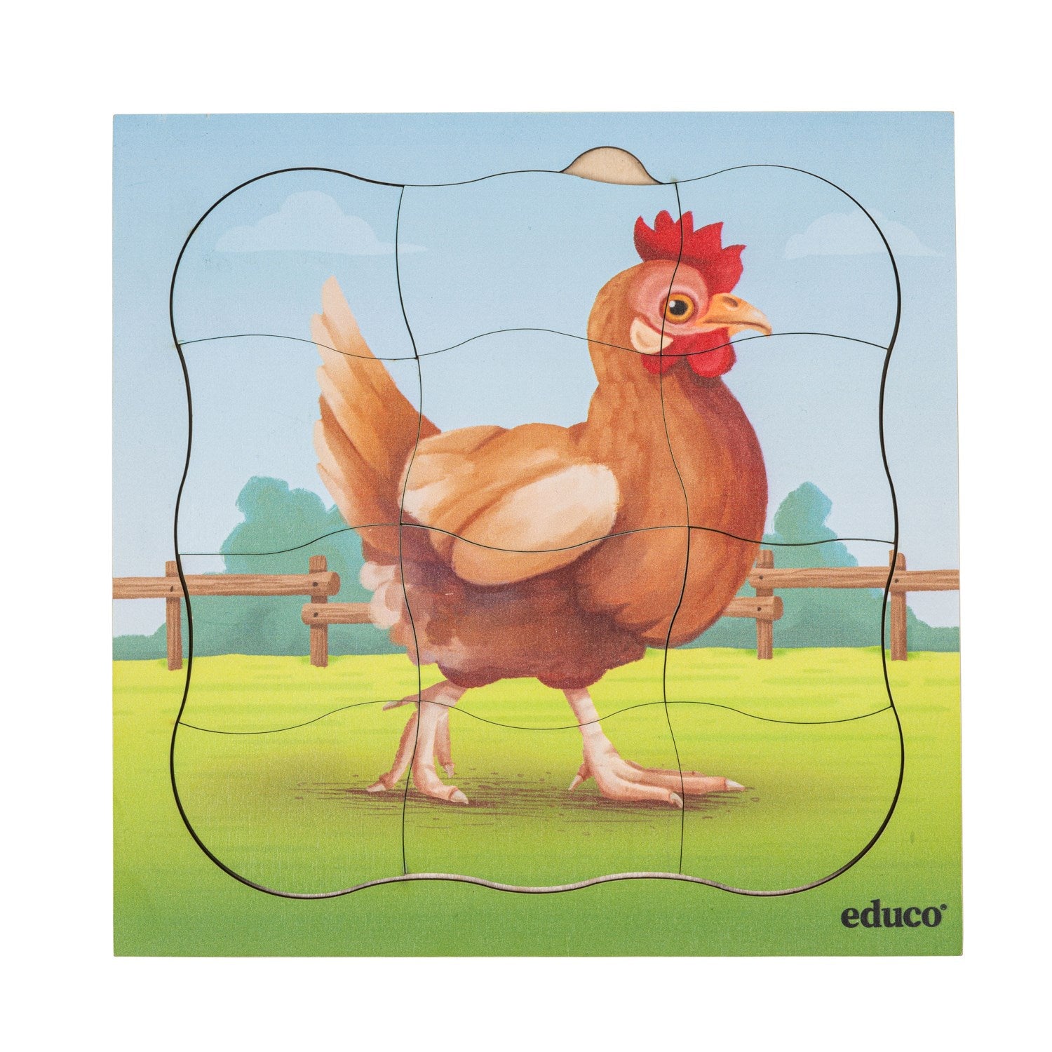 Puzzle évolutif à la ferme - la poule
