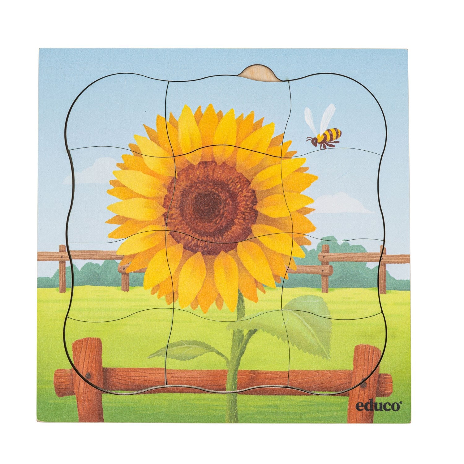 Puzzle évolutif à la ferme - le tournesol