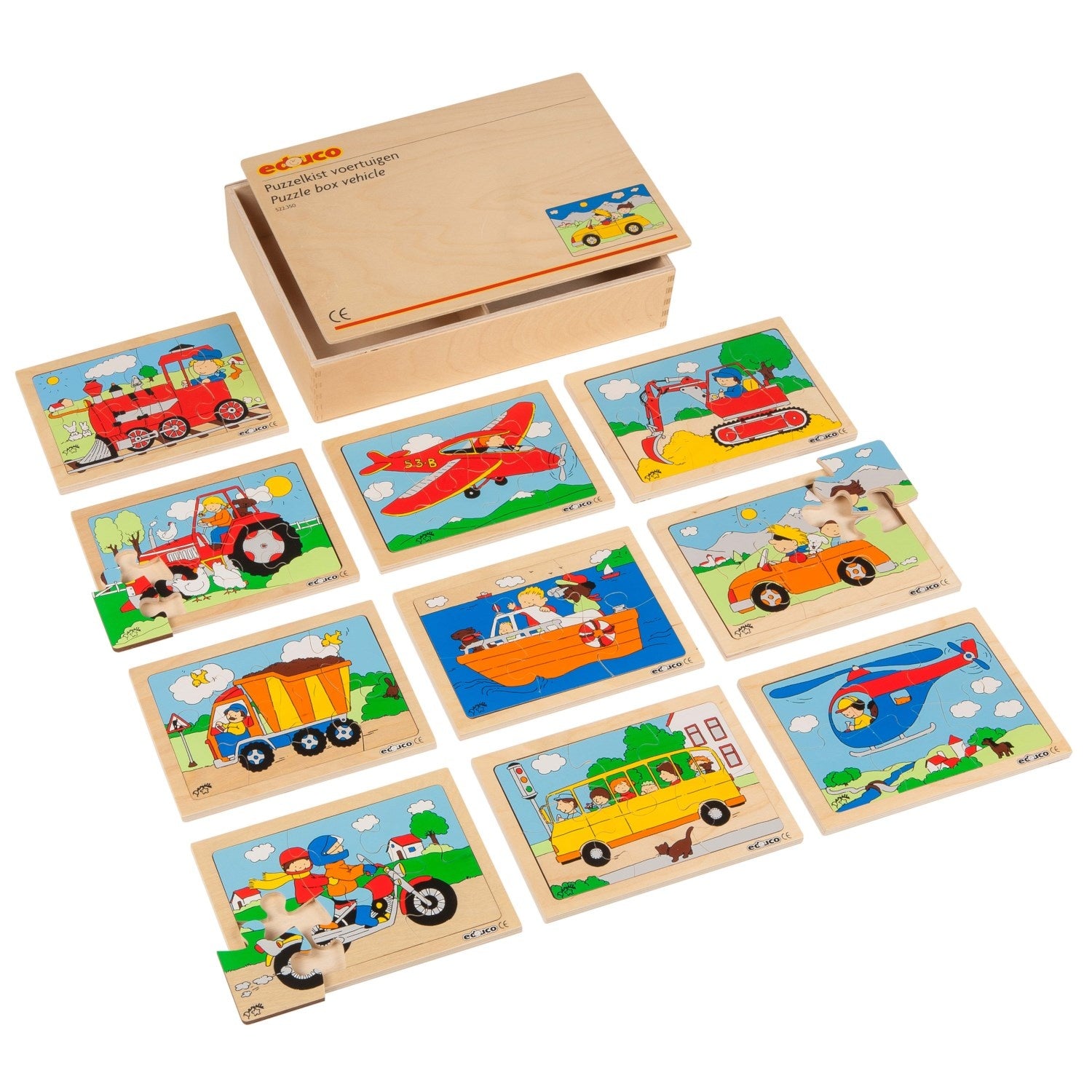 Caja de puzzles de transporte