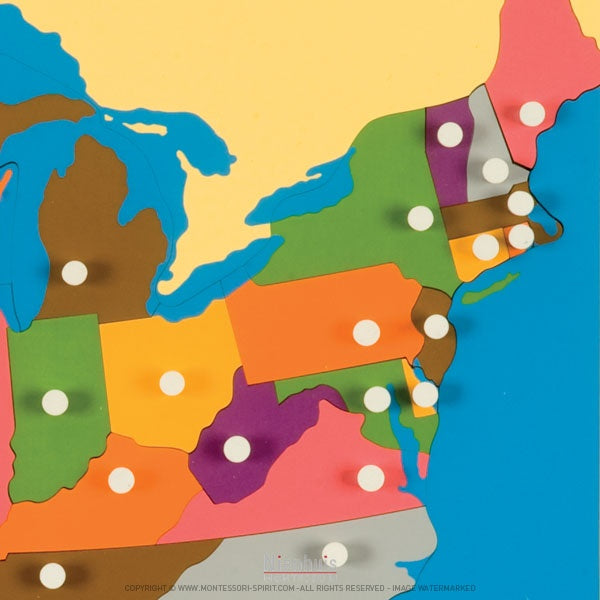 Imagen de Carte-puzzle-des-etats-unis