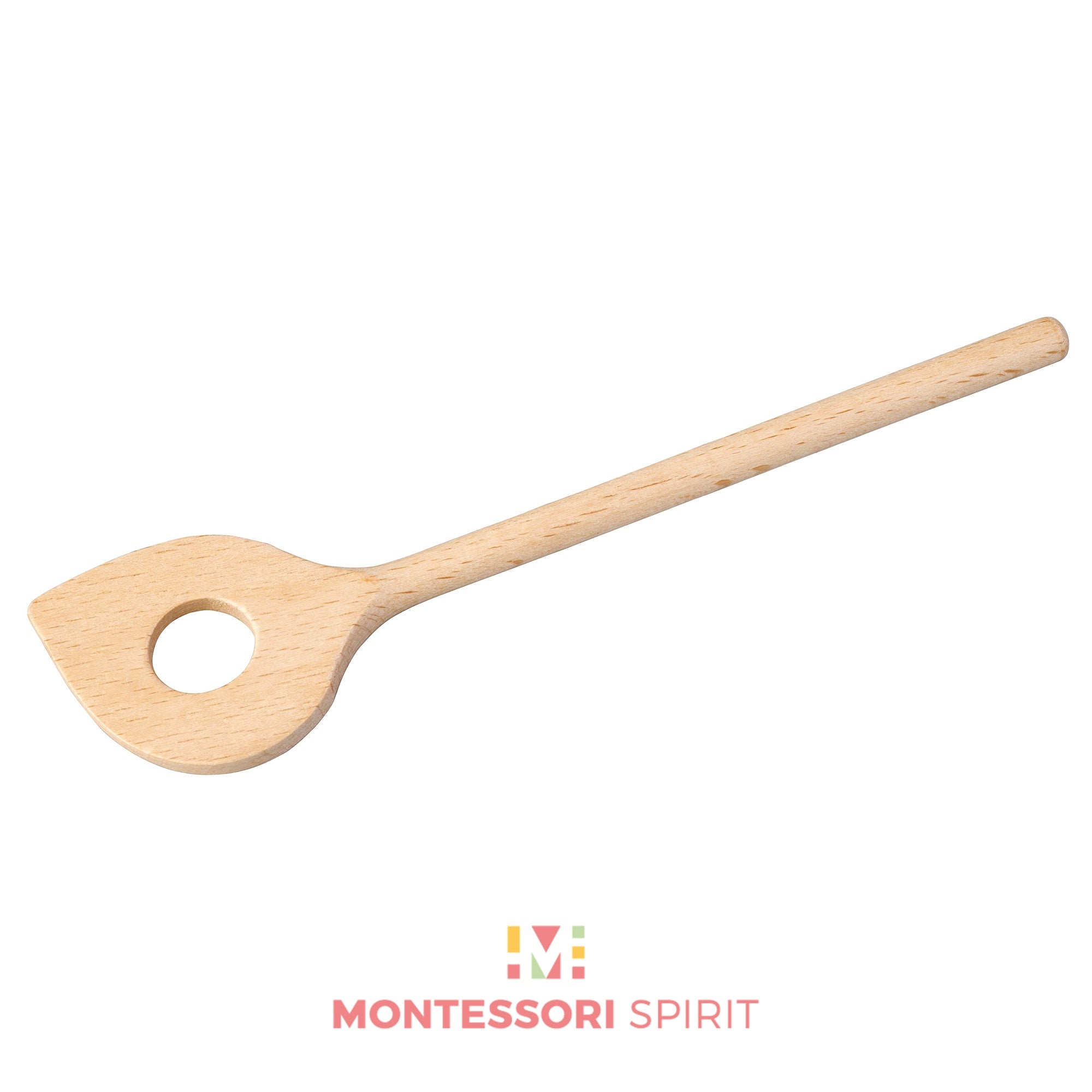 Cuchara de madera con agujero