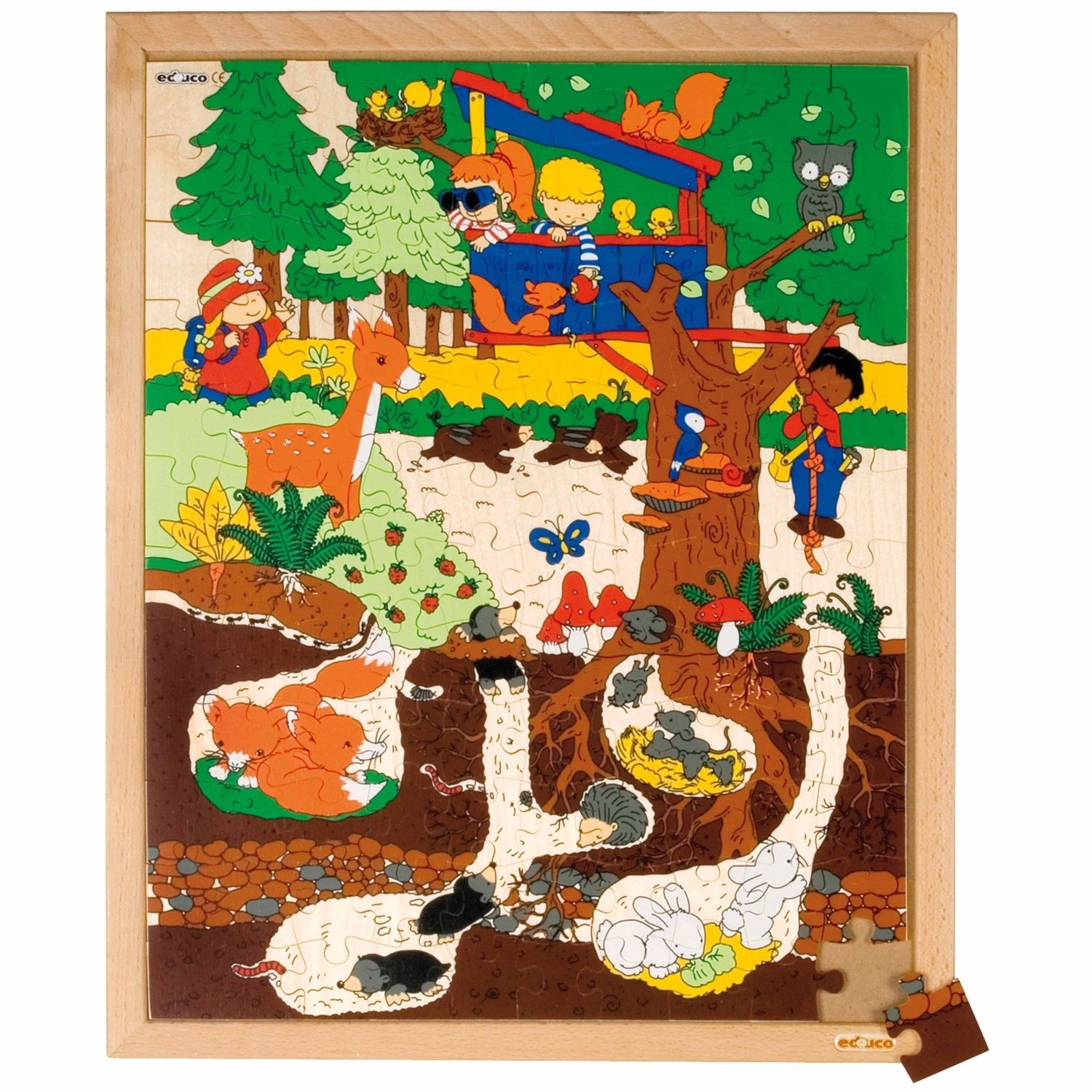 Puzzle arriba y abajo: el bosque