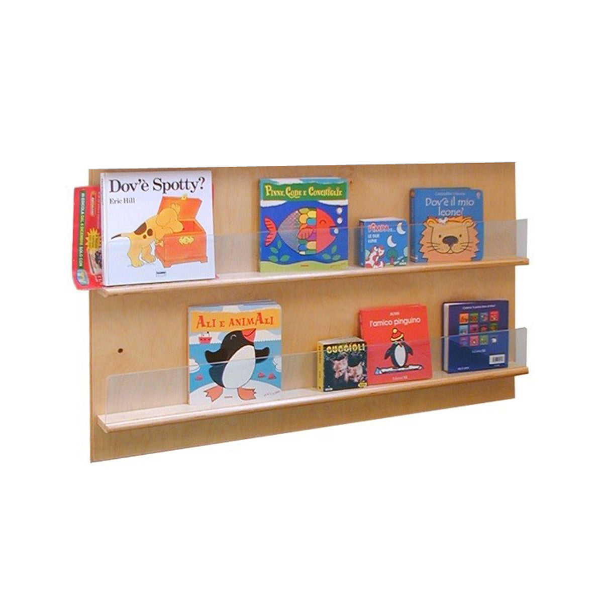 Libreria a parete a 2 livelli 100x58h cm