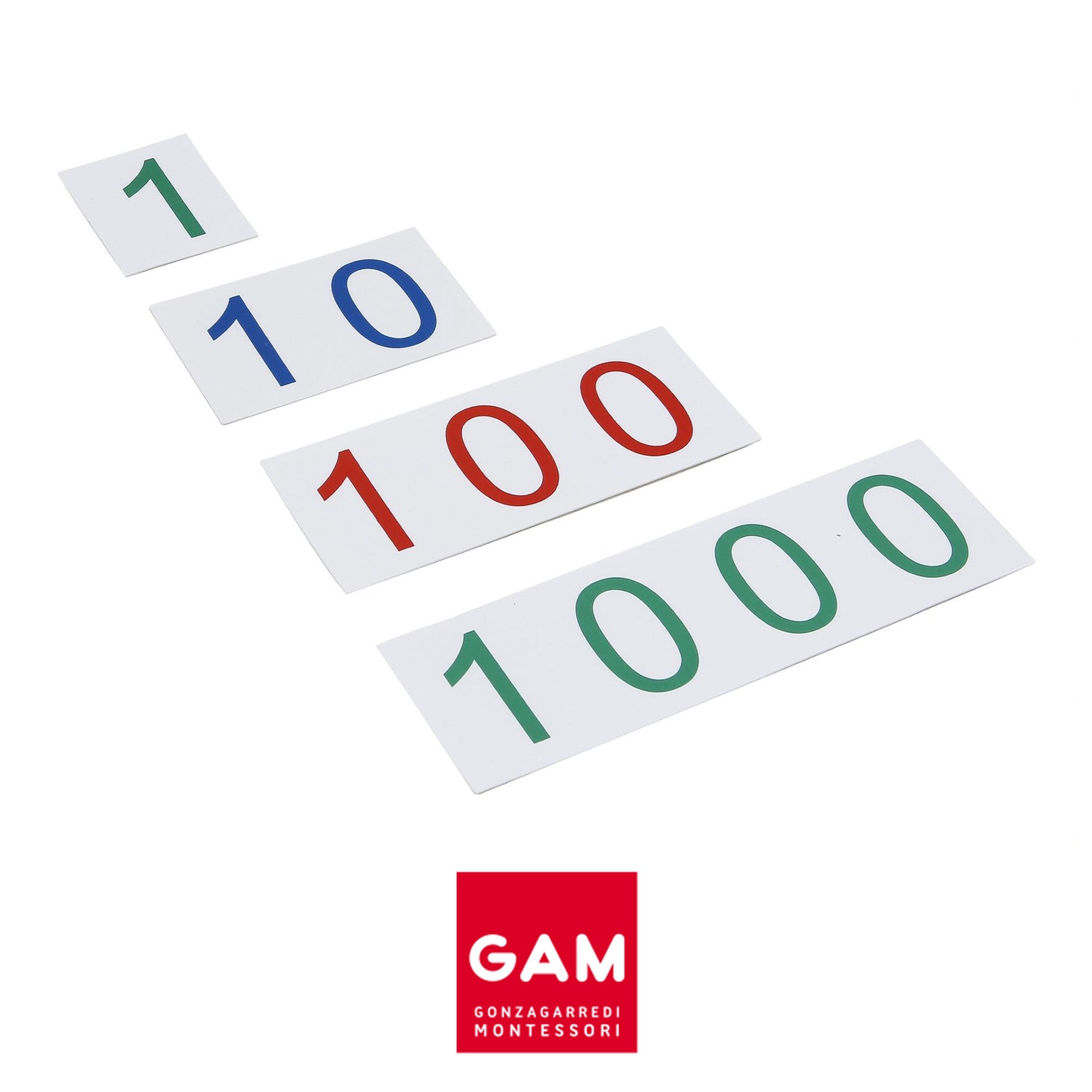 Schede simbolo grandi in plastica: 1-1000