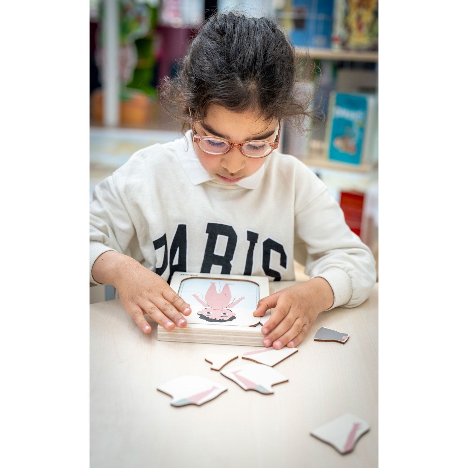 Puzzle a strati del corpo umano - ragazza
