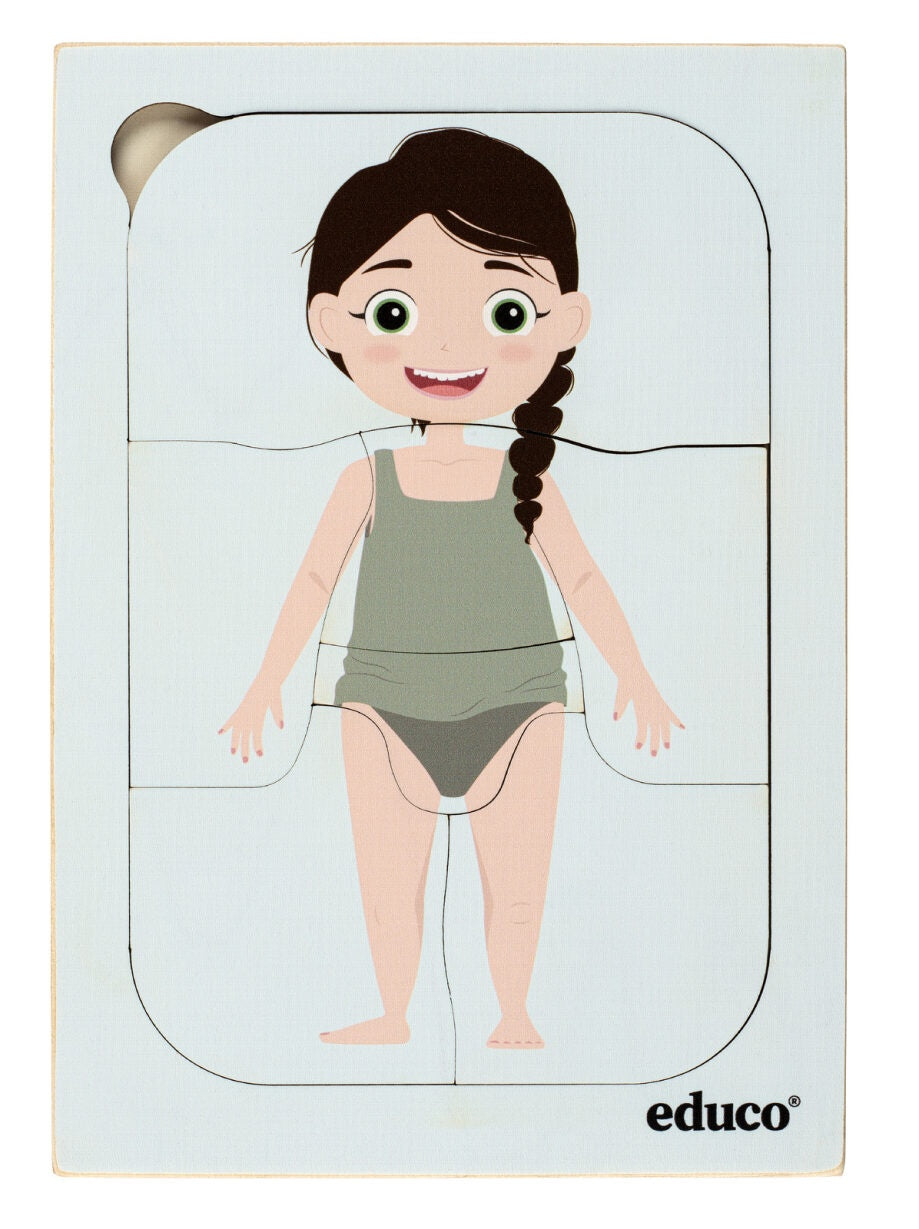 Puzzle a strati del corpo umano - ragazza