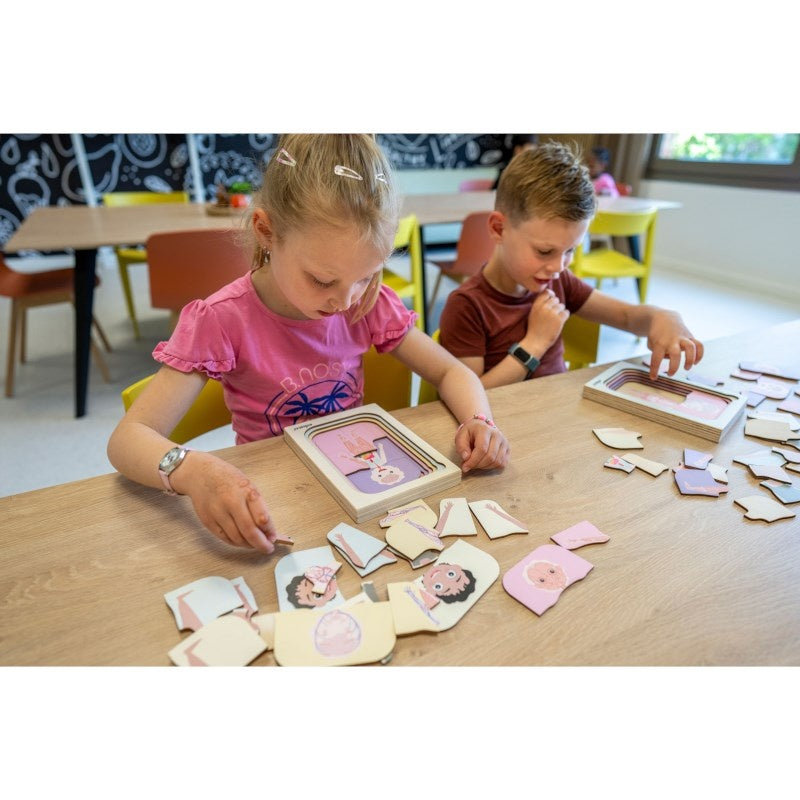 Puzzle a strati del corpo umano - ragazzo